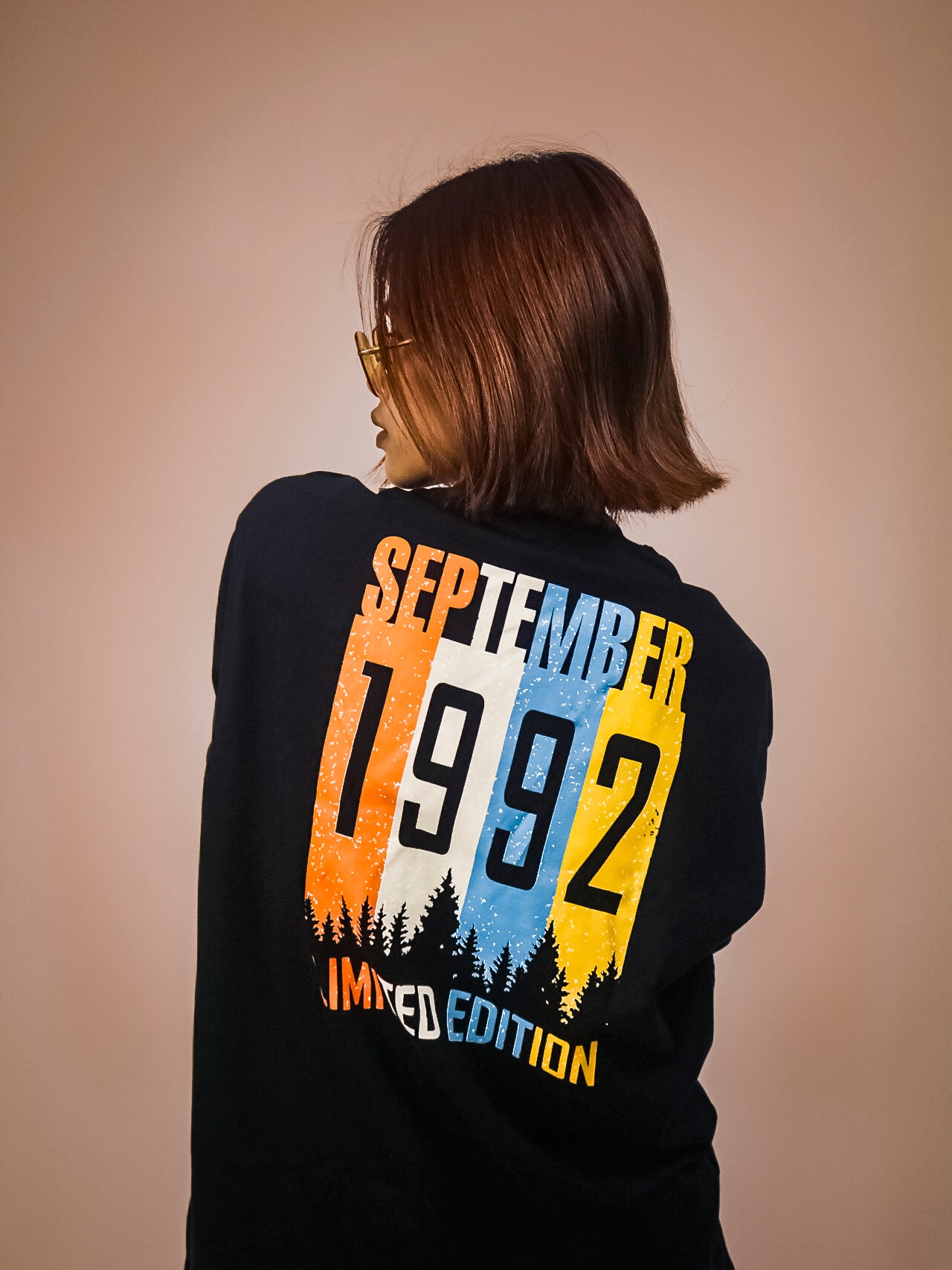 September 1992 Limited Edition Oversized 100% Cotton Vantablack Printed Unisex T-Shirt