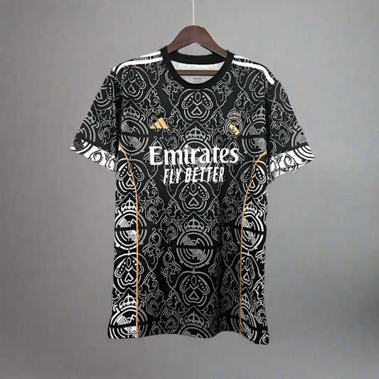 Real Madrid Special Edition Black Jersey with Shorts