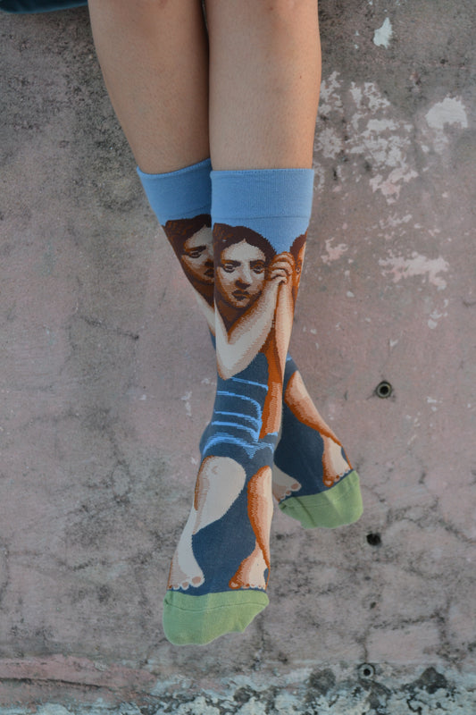 Mona Lisa Unisex Crew Socks