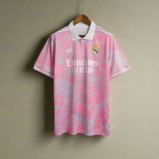 Real Madrid Pink Dragon Edition 23-24 Jersey with Shorts
