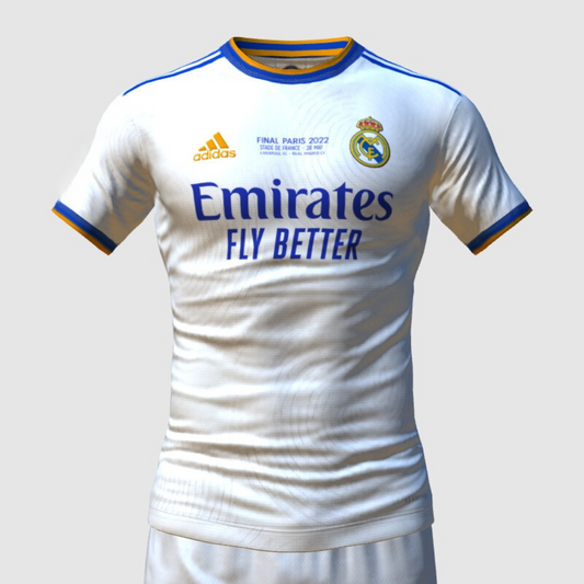 Real Madrid Final Paris 2022 Edition Retro Jersey with Shorts