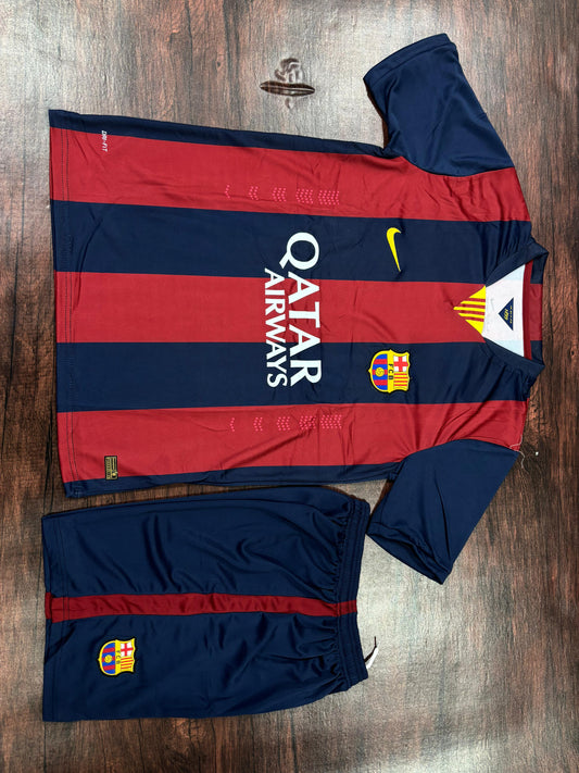 F.C. Barcelona 2014-15 Retro Home Jersey with Shorts