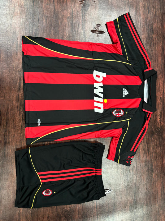 AC Milan Rossoneri 2006-07 Serie A Retro Home Jersey with Shorts