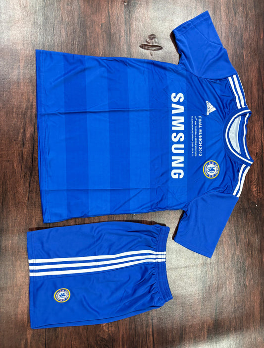 Chelsea Home Retro 2011-12 Champions League Final Jersey with Shorts