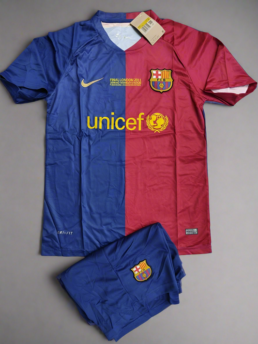 F.C Barcelona Final London 2011 Retro Jersey with Shorts
