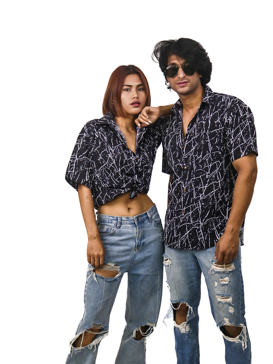 Abstract Art Summer Cool Half Sleeve 100% Rayon Printed Unisex Shirt