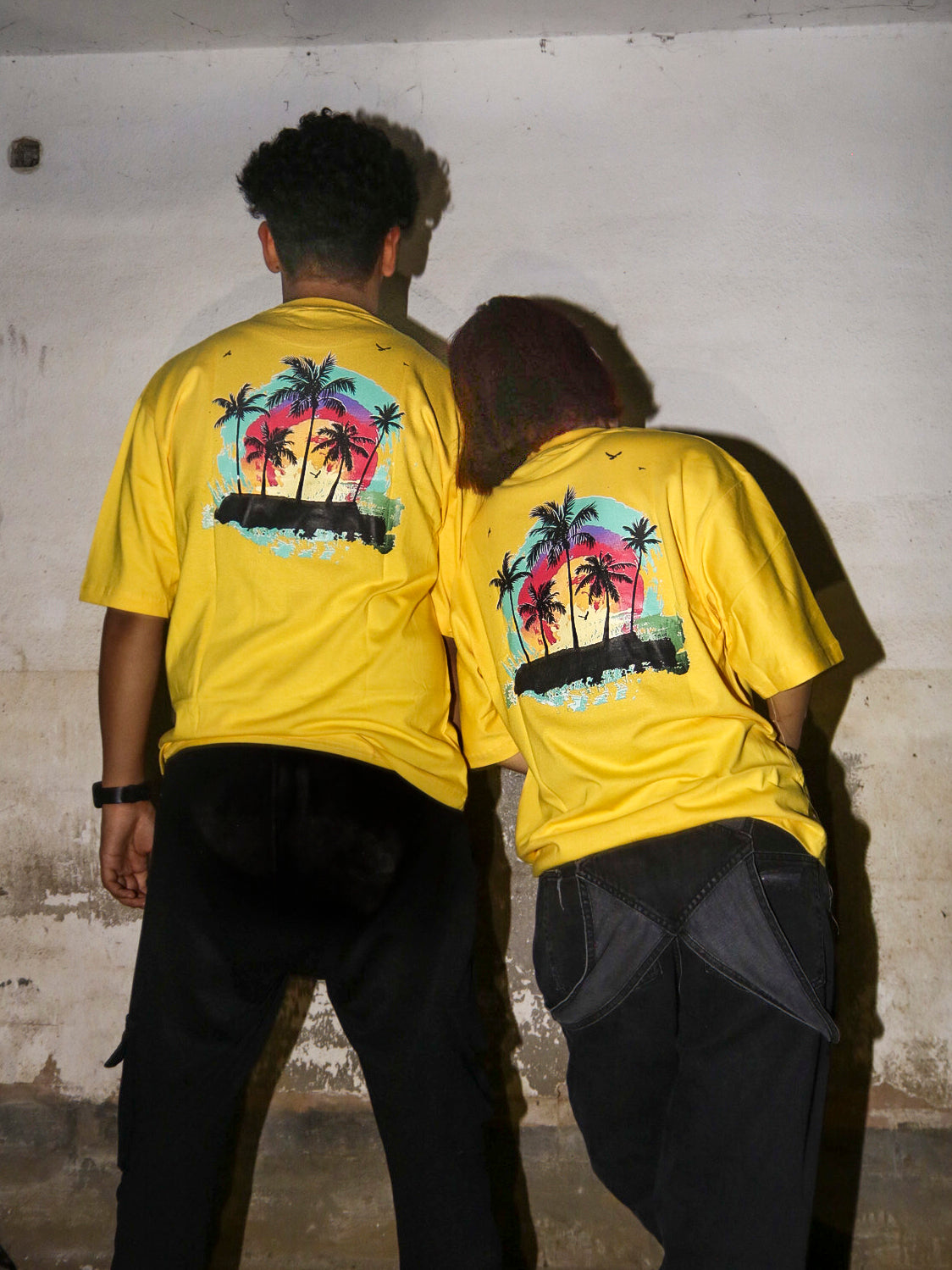 Beach Edition Oversized 100% Cotton Minion Yellow Printed Unisex T-Shirt