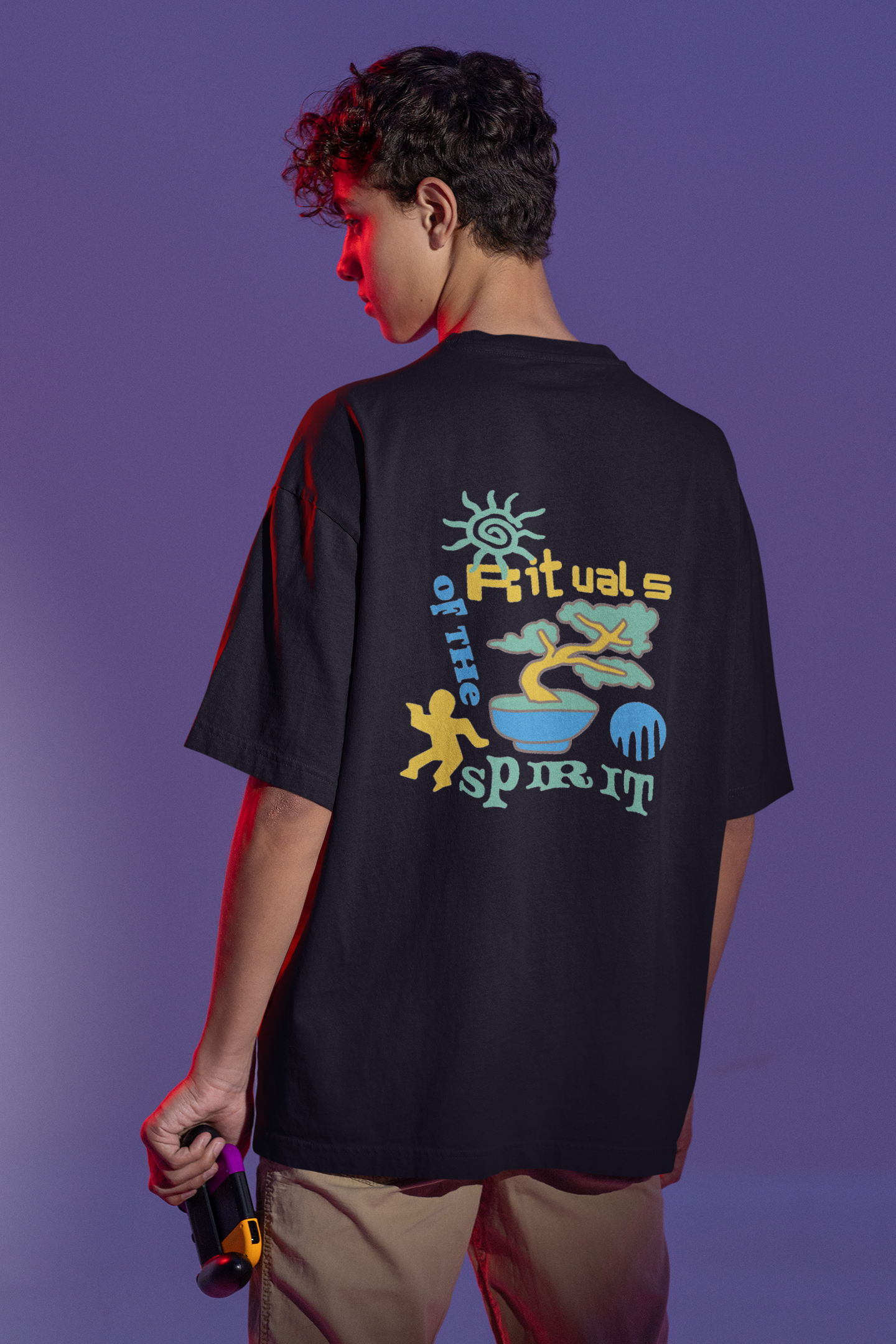 Rituals Of The Spirit Oversized 100% Cotton Printed Unisex T-Shirt